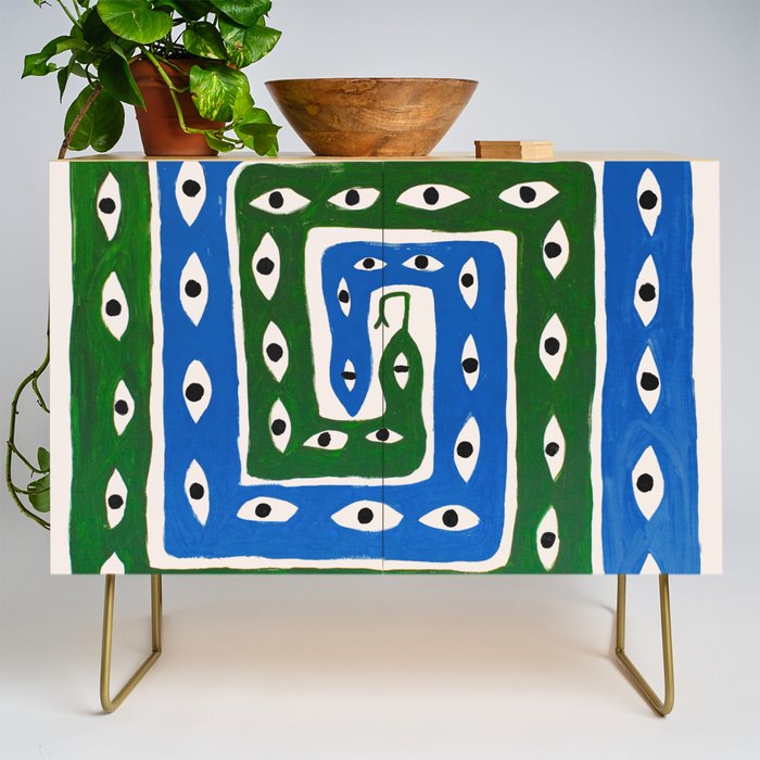 The Good Eye Snake Green/Blue Credenza Gallery Image 1