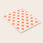 Midcentury Modern Atomic Starburst Pattern Orange and White Notebook Gallery Image 3