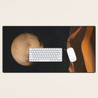 a Golden space glimpse Desk Mat Gallery Image 1