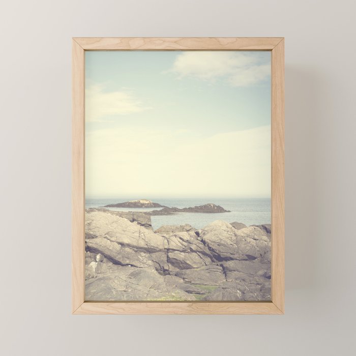 quiet morning at acadia - ocean coastal maine travel photograph Mini Art Print Gallery Image 1