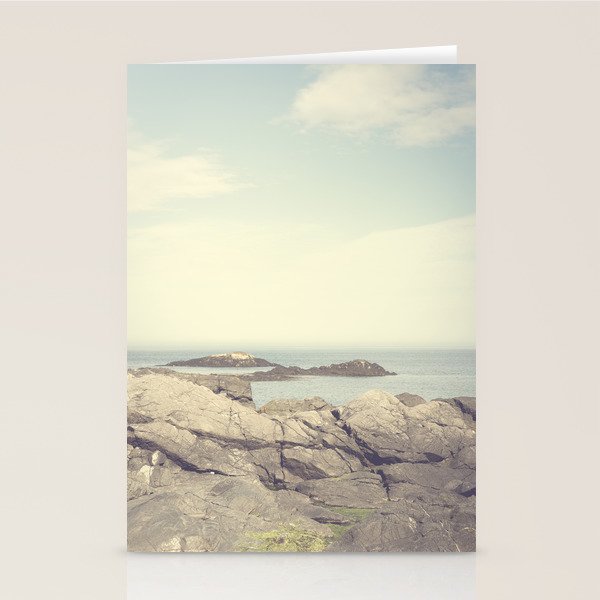 quiet morning at acadia - ocean coastal maine travel photograph Stationery Card Gallery Image 1