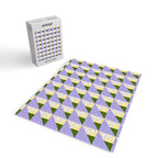 Lavender Triangle Pattern  Calm Geometric Abstract in Cream yellow and Olive Green Jigsaw Puzzle Gallery Image 2