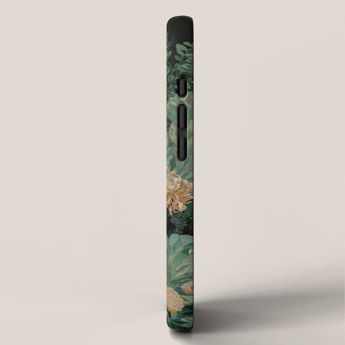 Japandi Wall Art Floral Print Maximalist Botanical Sage Green Flower Painting Japanese Forest poster iPhone Case Gallery Image 2