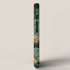 Japandi Wall Art Floral Print Maximalist Botanical Sage Green Flower Painting Japanese Forest poster iPhone Case Gallery Image 2