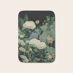 Japandi Wall Art Floral Print Maximalist Botanical Sage Green Flower Painting Japanese Forest poster Bath Mat Gallery Image 1
