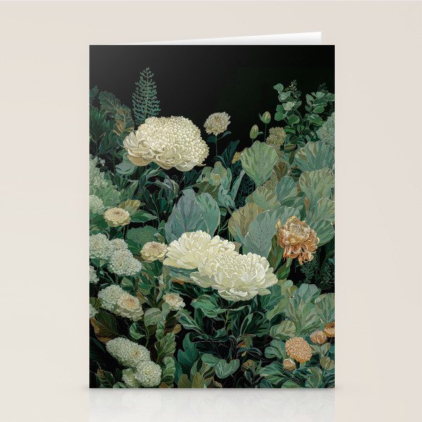 Japandi Wall Art Floral Print Maximalist Botanical Sage Green Flower Painting Japanese Forest poster Stationery Card Gallery Image 2
