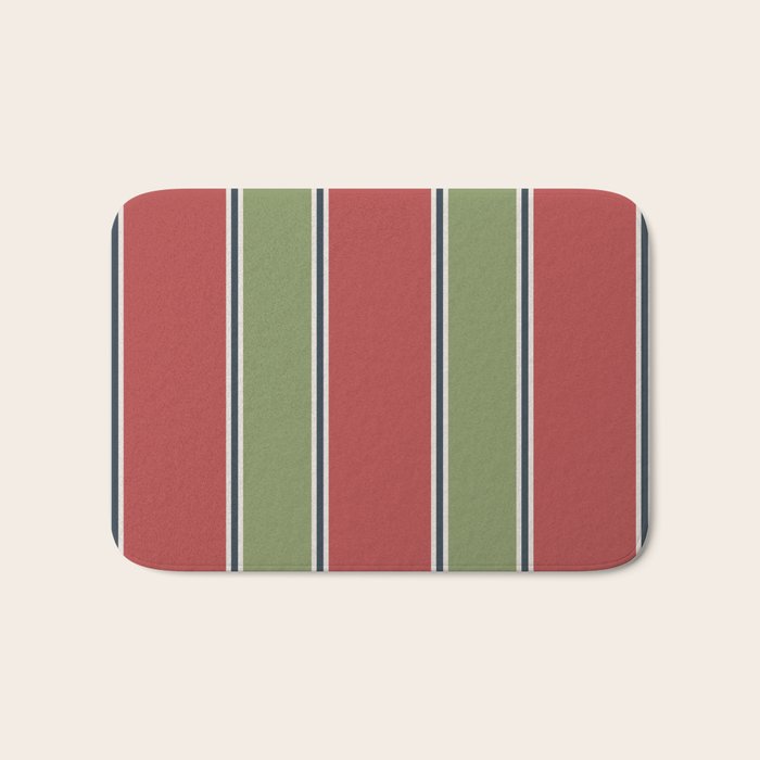 Christmas Stripes Winter 2025 Bath Mat Gallery Image 1