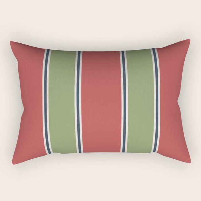Christmas Stripes Winter 2025 Rectangular Pillow Gallery Image 1