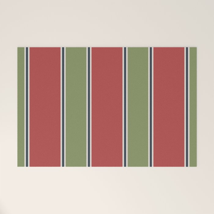 Christmas Stripes Winter 2025 Welcome Mat Gallery Image 1