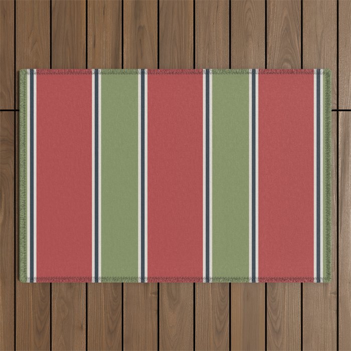 Christmas Stripes Winter 2025 Outdoor Rug Gallery Image 1