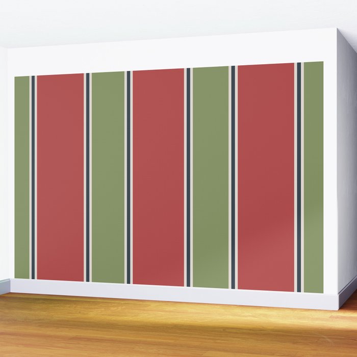 Christmas Stripes Winter 2025 Wall Mural Gallery Image 2