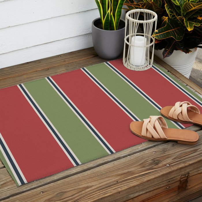 Christmas Stripes Winter 2025 Outdoor Rug Gallery Image 2