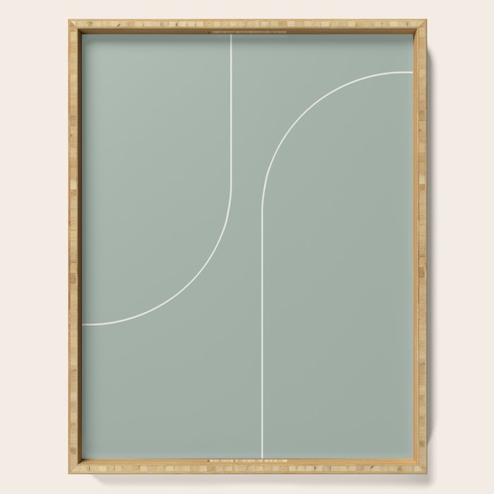 Modern Minimal Line Abstract XXXIX Serving Tray Gallery Image 1