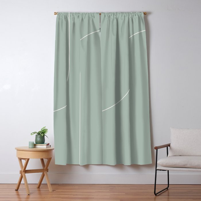 Modern Minimal Line Abstract XXXIX Window Curtain Gallery Image 1