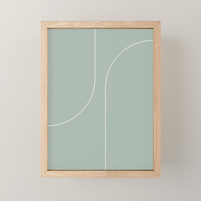 Modern Minimal Line Abstract XXXIX Mini Art Print Gallery Image 1