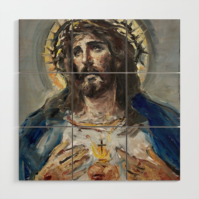 Most Holy Heart Crowned with Thorns Wood Wall Art Gallery Image 1