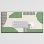 Abstract Lines Composition - Green Desk Mat Gallery Image 1