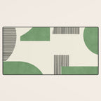Abstract Lines Composition - Green Desk Mat Gallery Image 3