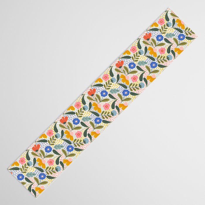 Oh Happy day - Floral pattern  Table Runner Gallery Image 3