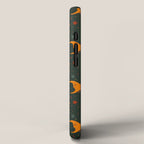 Folk Moon and Star Print in Teal iPhone Case Gallery Image 2