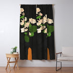 Branches Blooming Black Window Curtain Gallery Image 5