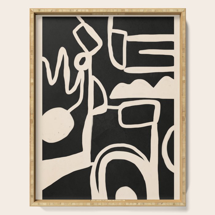 Abstract Lines 1 Serving Tray Gallery Image 1