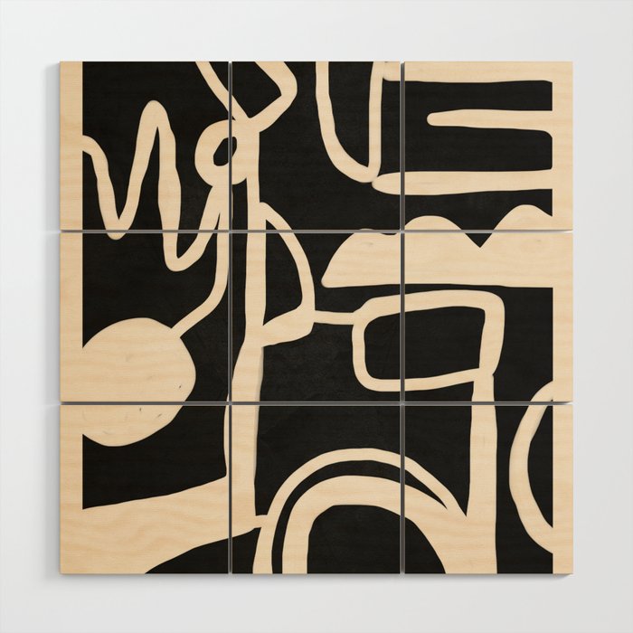 Abstract Lines 1 Wood Wall Art Gallery Image 1