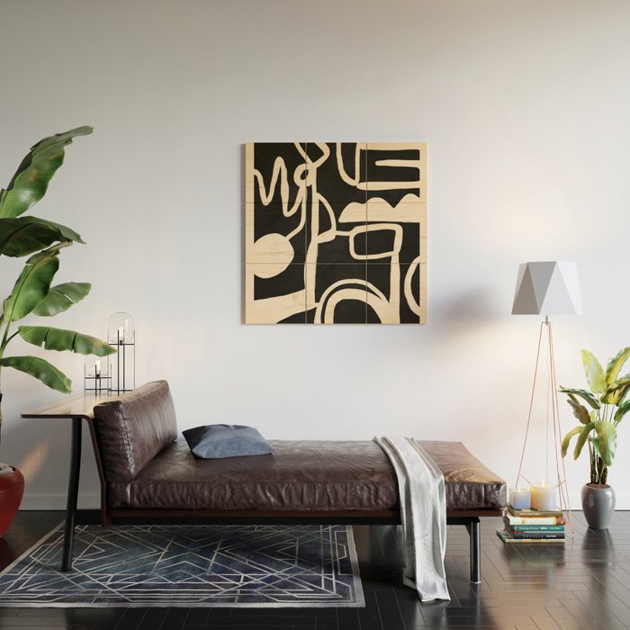 Abstract Lines 1 Wood Wall Art Gallery Image 2