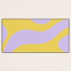 Wavy Land - Lime & Lilac Desk Mat Gallery Image 3