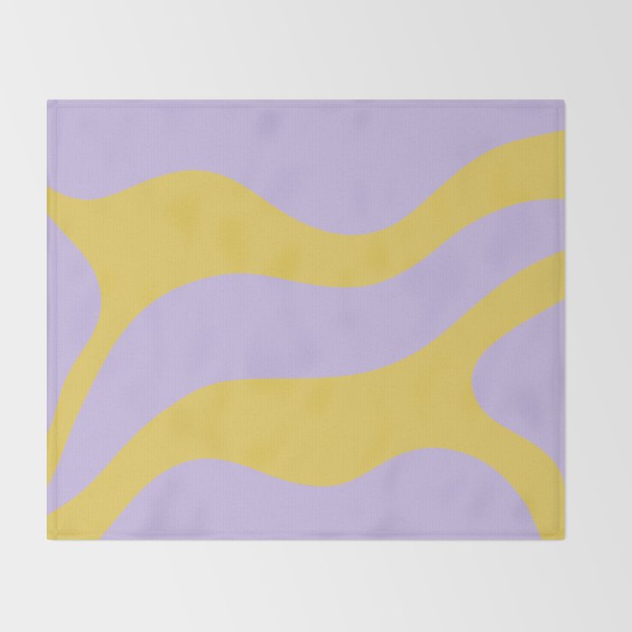 Wavy Land - Lime & Lilac Throw Blanket Gallery Image 2