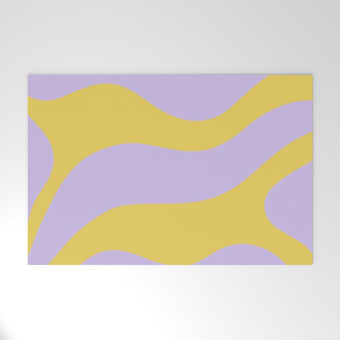 Wavy Land - Lime & Lilac Welcome Mat Gallery Image 1