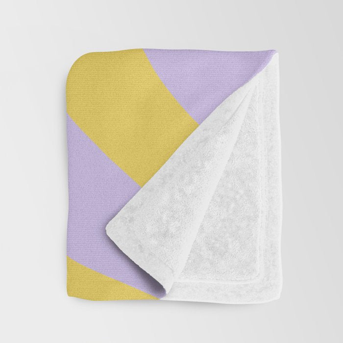Wavy Land - Lime & Lilac Throw Blanket Gallery Image 3