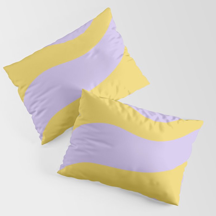 Wavy Land - Lime & Lilac Pillow Sham Gallery Image 3