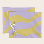 Wavy Land - Lime & Lilac Placemat Gallery Image 1