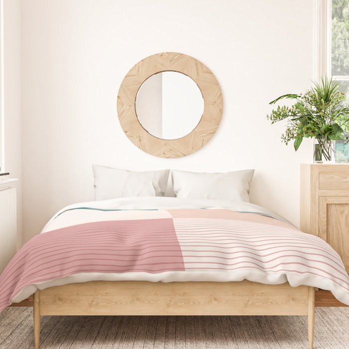 Color Block Line Pattern XIII Duvet Cover Gallery Image 3
