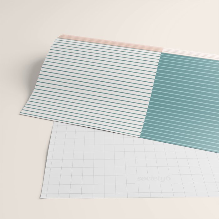 Color Block Line Pattern XIII Wrapping Paper Gallery Image 2