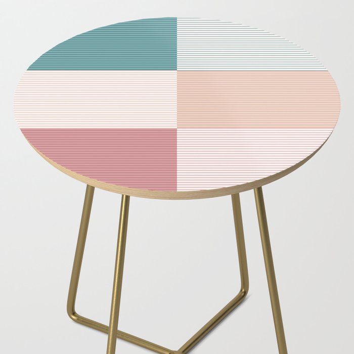 Color Block Line Pattern XIII Side Table Gallery Image 2