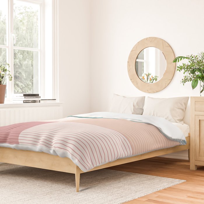 Color Block Line Pattern XIII Duvet Cover Gallery Image 2