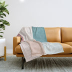 Color Block Line Pattern XIII Throw Blanket Gallery Image 1