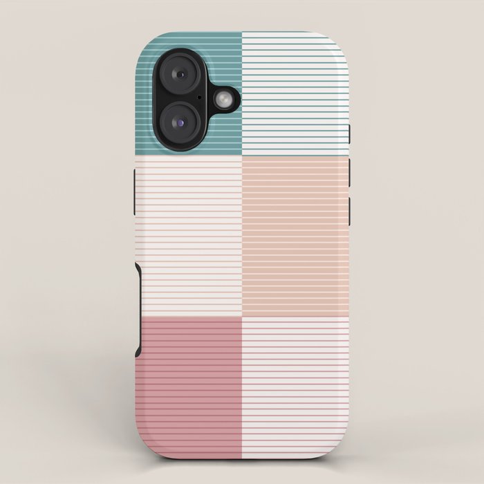 Color Block Line Pattern XIII iPhone Case Gallery Image 1