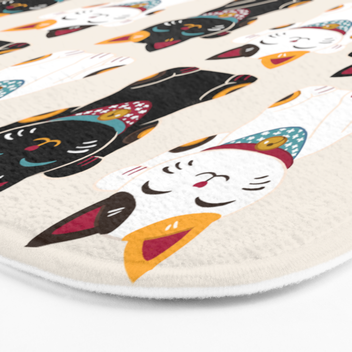 Maneki Neko - Lucky Cats Bath Mat Gallery Image 3