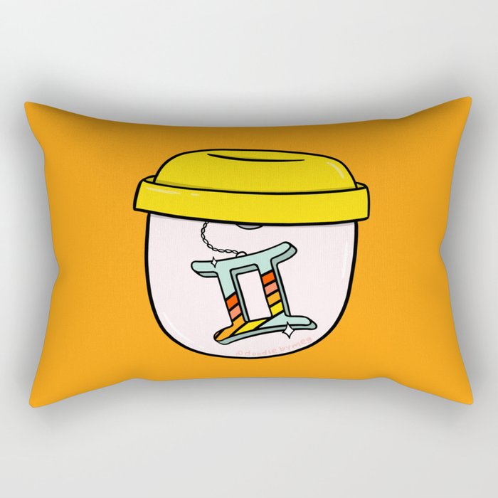Gemini Keychain Rectangular Pillow Gallery Image 1