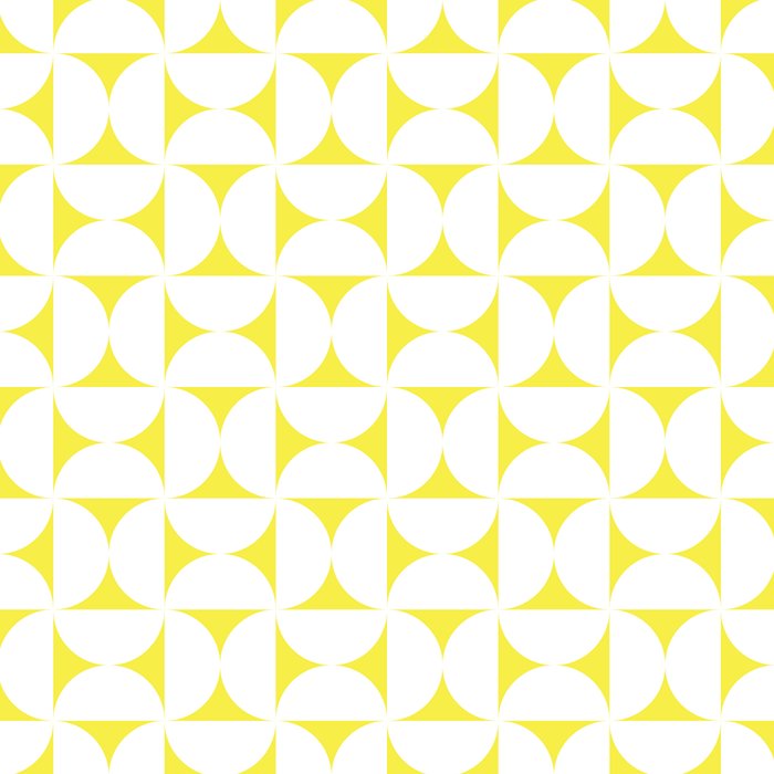 Patterned Geometric Shapes CLVII White and Bright Yellow Coffee Mug Gallery Image 2