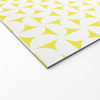 Patterned Geometric Shapes CLVII White and Bright Yellow Welcome Mat Gallery Image 2