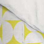 Patterned Geometric Shapes CLVII White and Bright Yellow Comforter Gallery Image 4