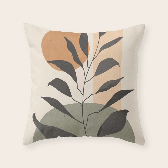 Tropical Leaf- Abstract Art 23 Throw Pillow Gallery Image 6