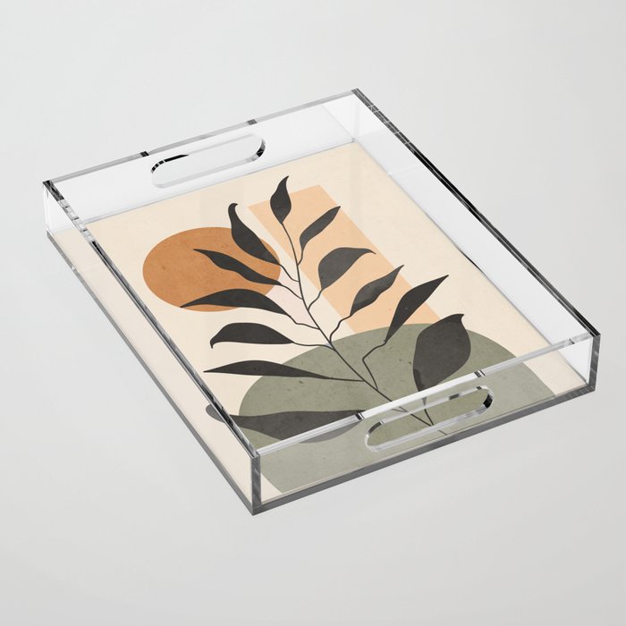 Tropical Leaf- Abstract Art 23 Acrylic Tray Gallery Image 1