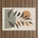 Tropical Leaf- Abstract Art 23 Outdoor Rug Gallery Image 1