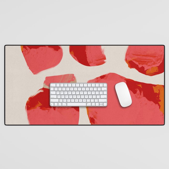 minimal abstract pink shapes Desk Mat Gallery Image 1