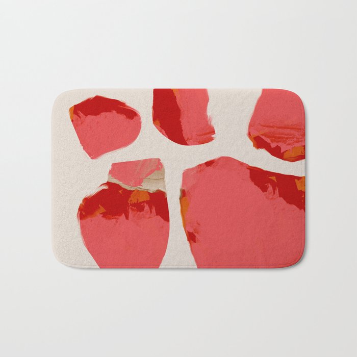 minimal abstract pink shapes Bath Mat Gallery Image 1